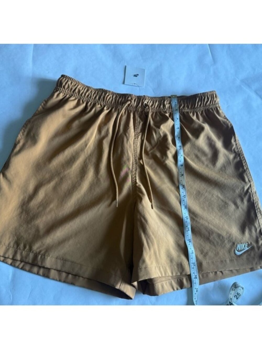 Nike Tan Drawstring Athletic Shorts